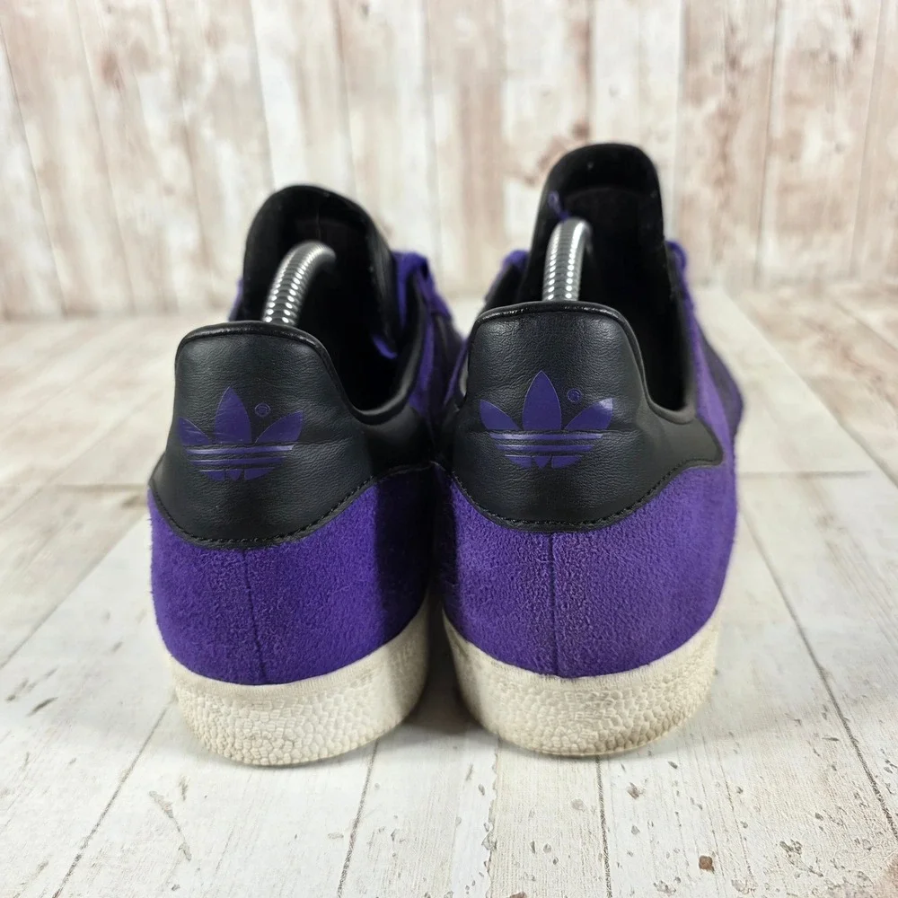 Adidas Gazelle Purple Black Suede Leather Mens Sneakers BZ0034 Size 9.5